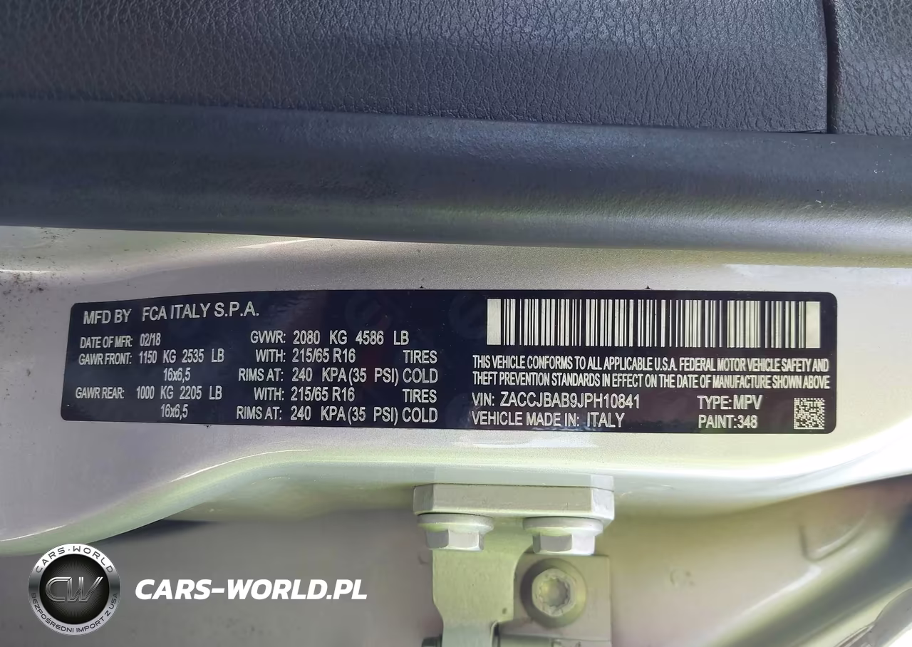 2018 Jeep Renegade Sport 4X4 VIN:ZACCJBAB9JPH10841 - 9