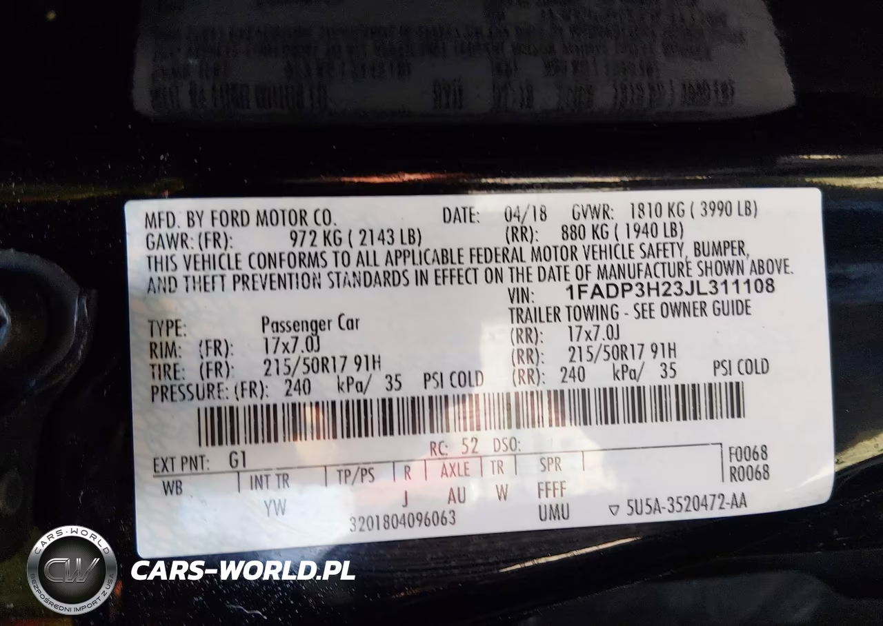 2018 Ford Focus Sel VIN:1FADP3H23JL311108 - 9