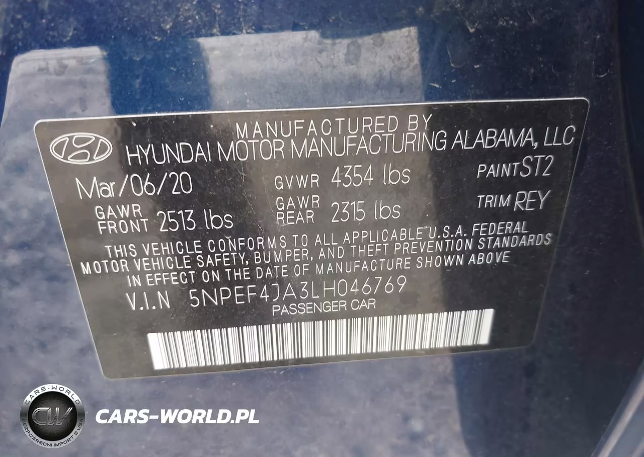 2020 Hyundai Sonata Sel VIN:5NPEF4JA3LH046769 - 9
