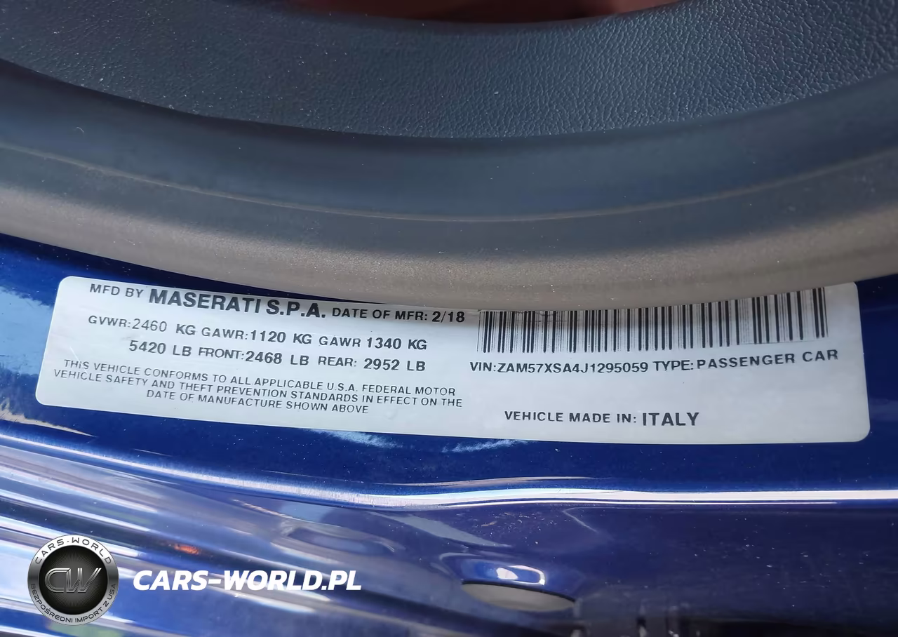 2018 Maserati Ghibli VIN:ZAM57XSA4J1295059 - 9