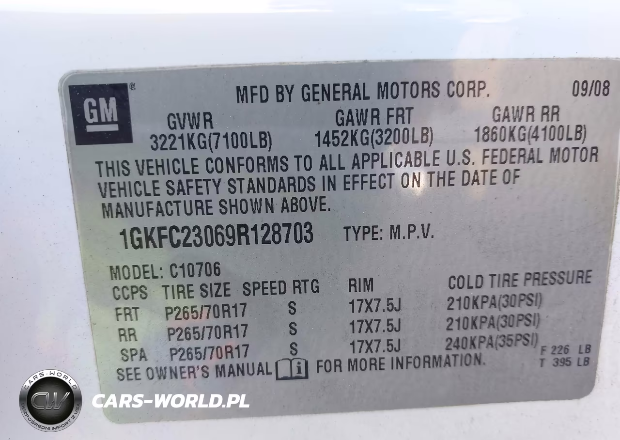 2009 GMC Yukon Sle2 VIN:1GKFC23069R128703 - 9