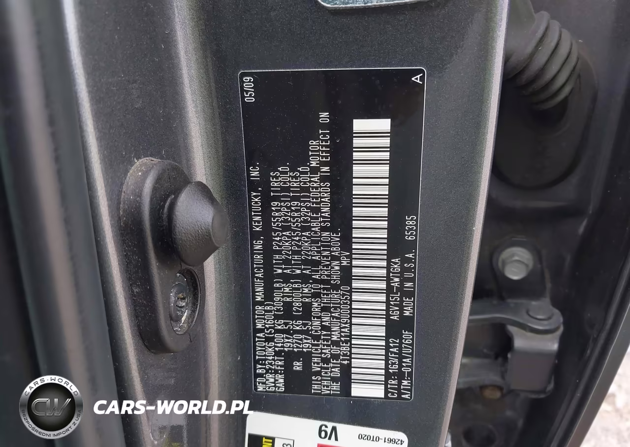 2009 Toyota Venza VIN:4T3BE11AX9U003570 - 9