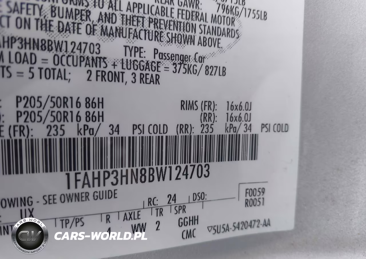 2011 Ford Focus Sel VIN:1FAHP3HN8BW124703 - 9