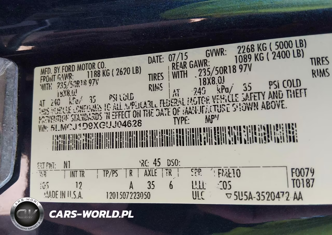 2016 Lincoln Mkc Premier VIN:5LMCJ1D9XGUJ04628 - 9