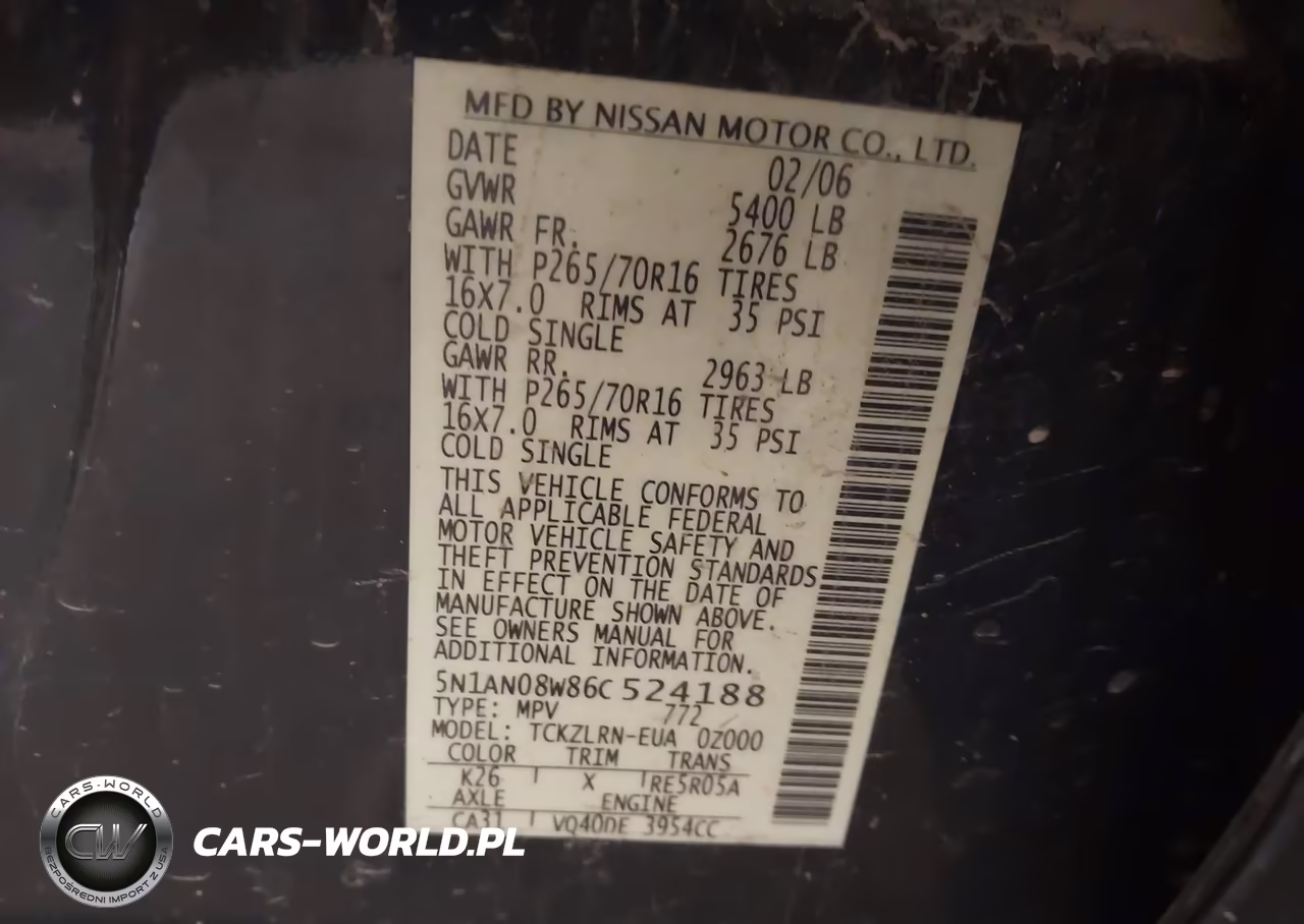2006 Nissan Xterra S VIN:5N1AN08W86C524188 - 9