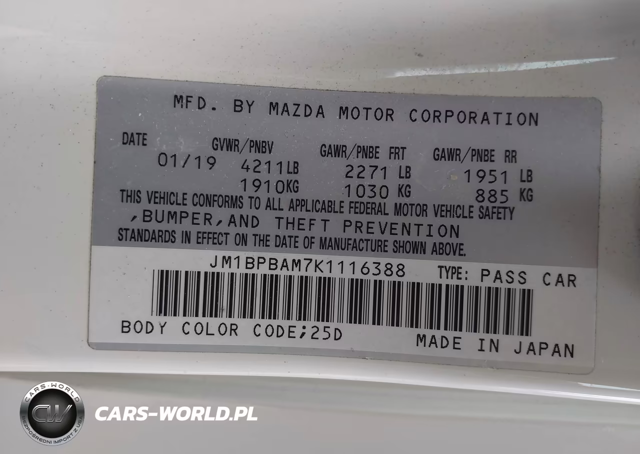 2019 Mazda Mazda3 Select Package VIN:JM1BPBAM7K1116388 - 9