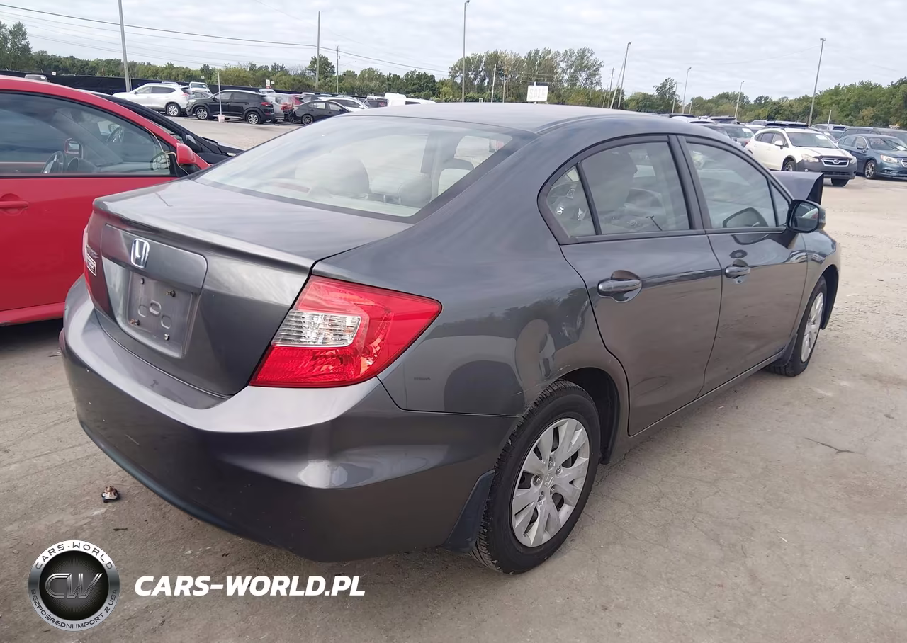 2012 Honda Civic Lx VIN:JHMFB2F55CS000800 - 4