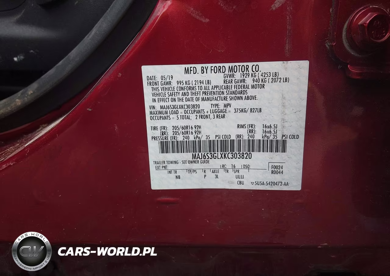 2019 Ford Ecosport Se VIN:MAJ6S3GLXKC303820 - 9