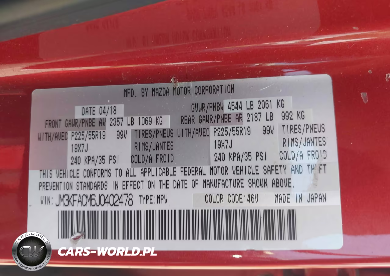 2018 Mazda Cx-5 Touring VIN:JM3KFACM6J0402478 - 9