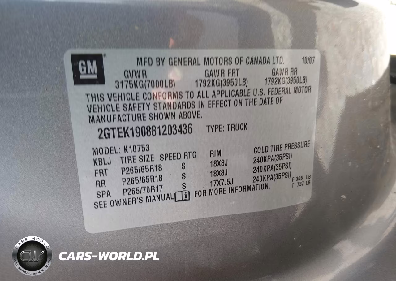 2008 GMC Sierra 1500 Sle2 VIN:2GTEK190881203436 - 9