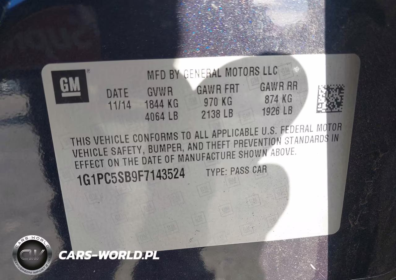 2015 Chevrolet Cruze 1Lt Auto VIN:1G1PC5SB9F7143524 - 9