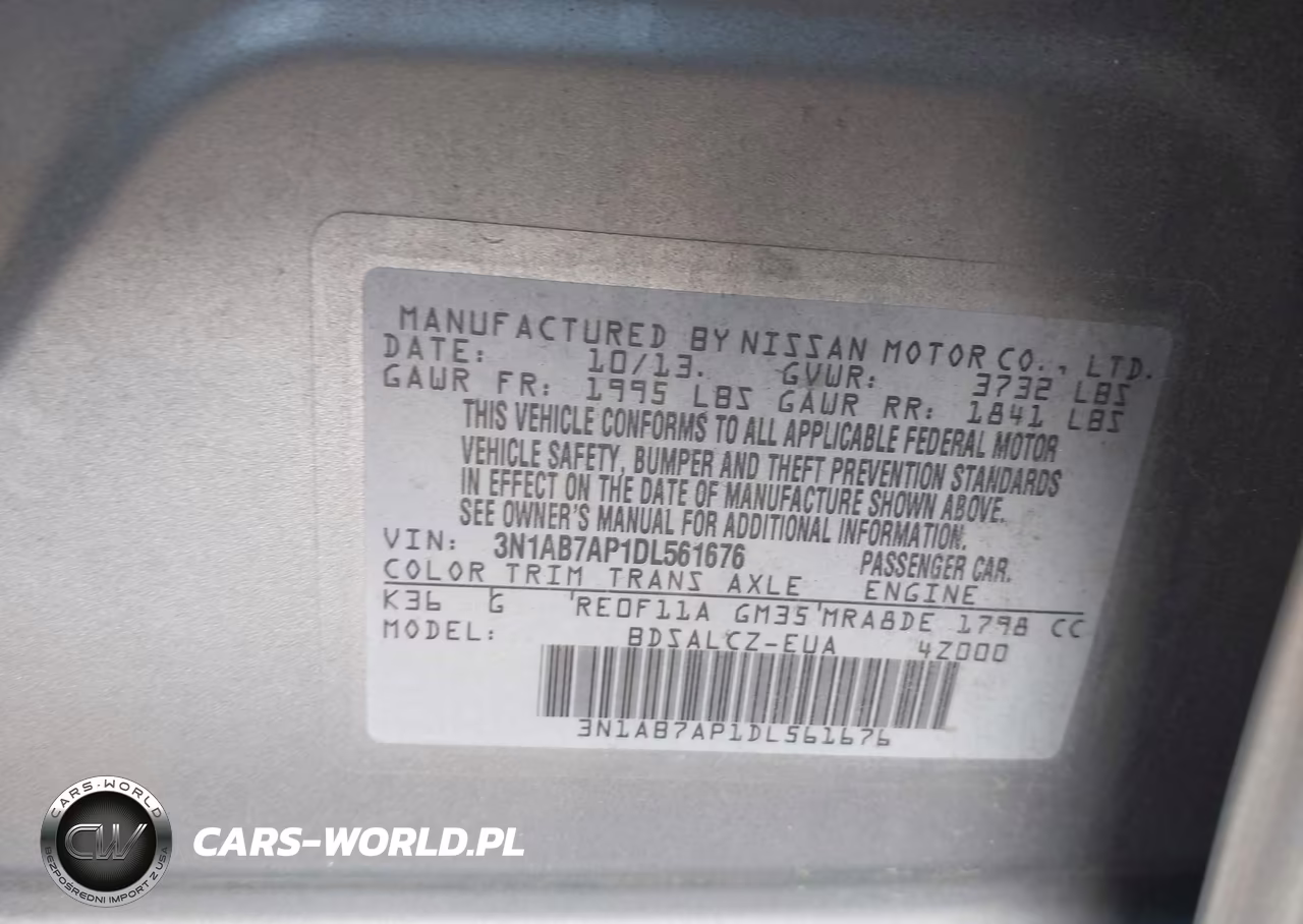 2013 Nissan Sentra S VIN:3N1AB7AP1DL561676 - 9