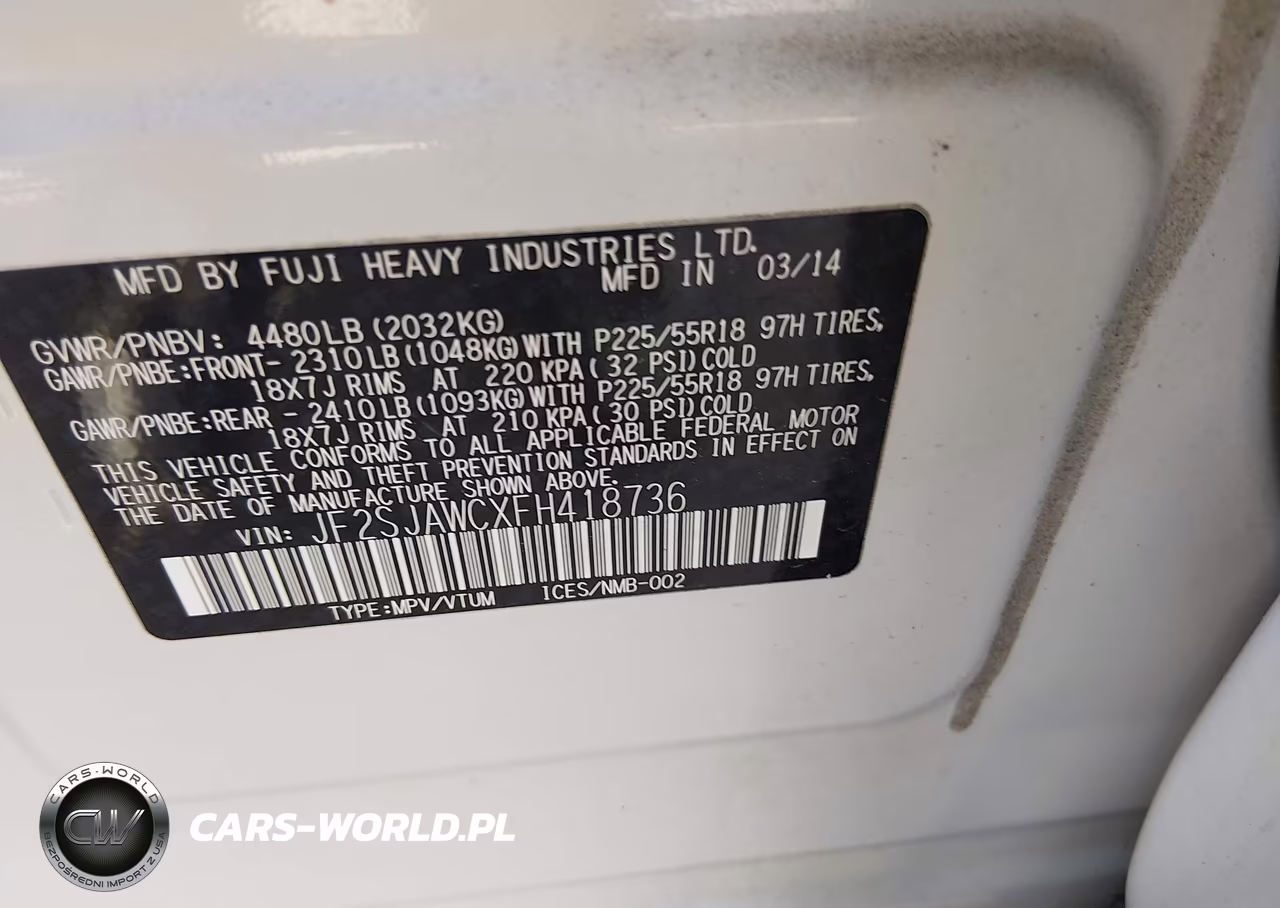 2015 Subaru Forester 2.5I Touring VIN:JF2SJAWCXFH418736 - 9