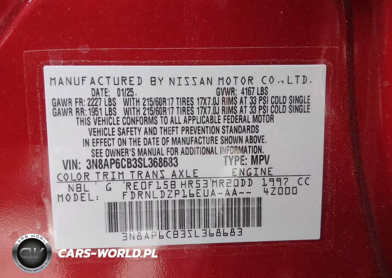 2025 Nissan Kicks Sv Intelligent Awd VIN:3N8AP6CB3SL368683 - 9
