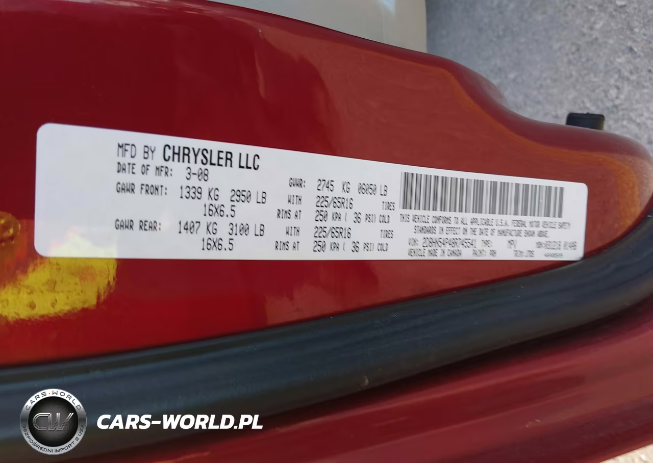 2008 Dodge Grand Caravan Sxt VIN:2D8HN54P48R745541 - 9