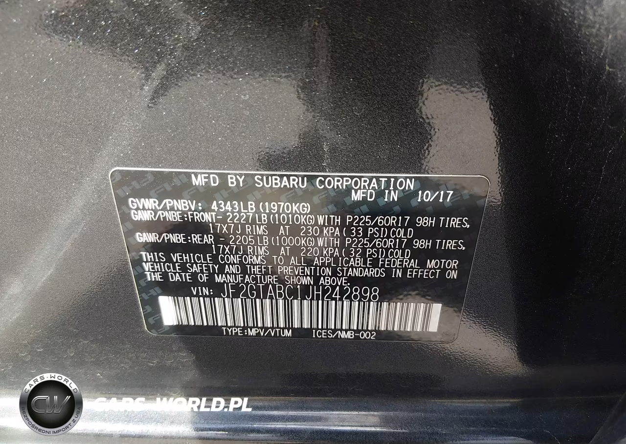 2018 Subaru Crosstrek 2.0I Premium VIN:JF2GTABC1JH242898 - 9
