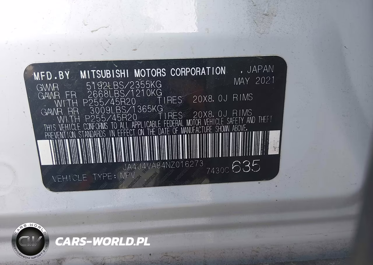 2022 Mitsubishi Outlander Sel 2.5 S-Awc VIN:JA4J4VA84NZ016273 - 18