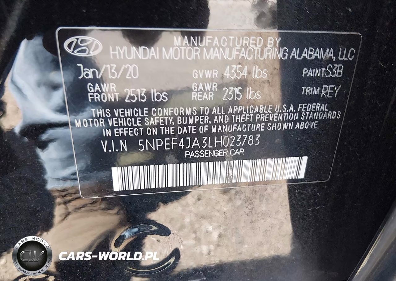 2020 Hyundai Sonata Sel VIN:5NPEF4JA3LH023783 - 9