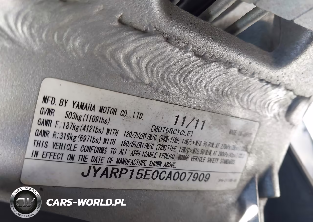 2012 Yamaha Fjr1300 A VIN:JYARP15E0CA007909 - 10