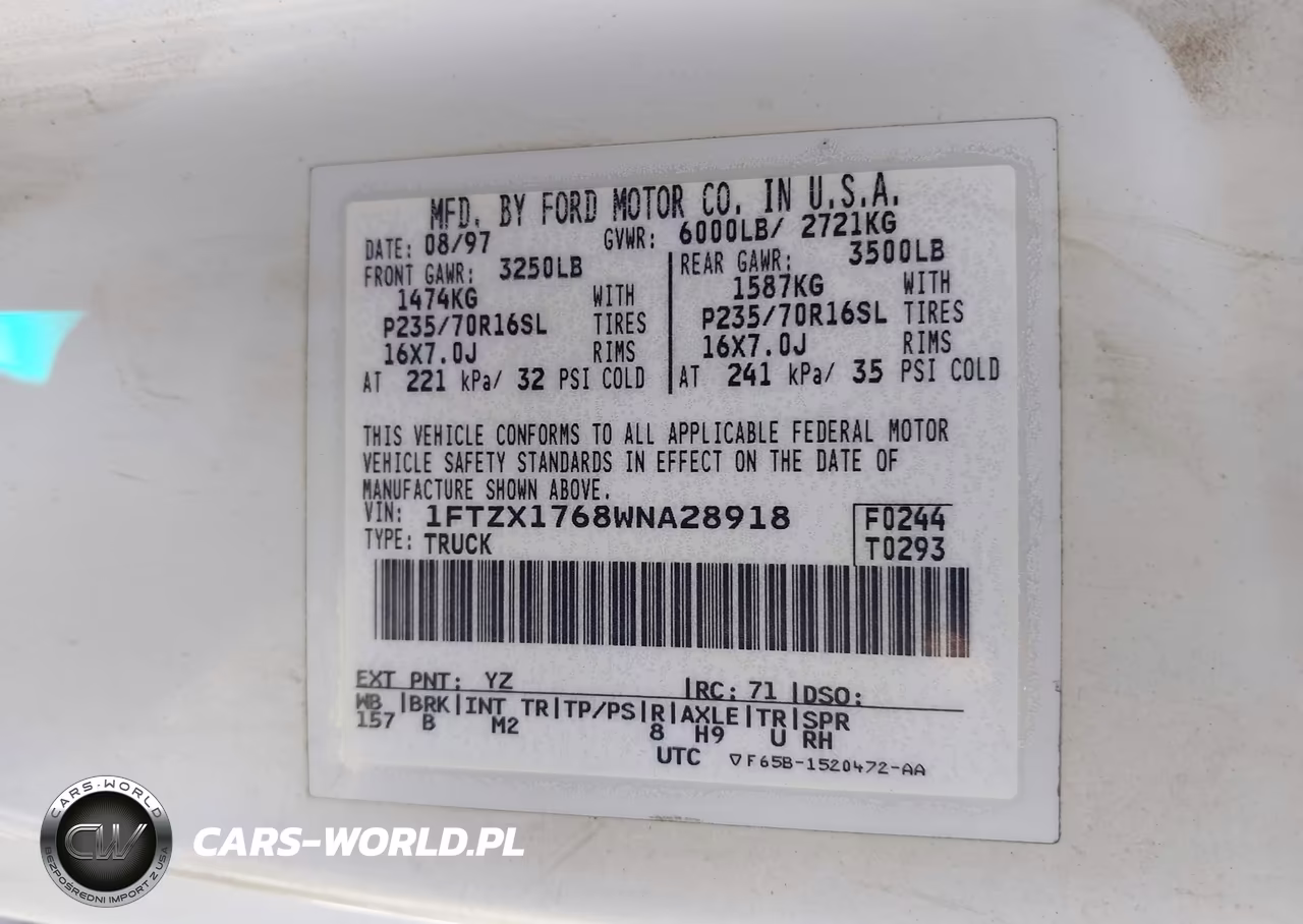 1998 Ford F-150 Lariat-Standard-Xl-Xlt VIN:1FTZX1768WNA28918 - 9