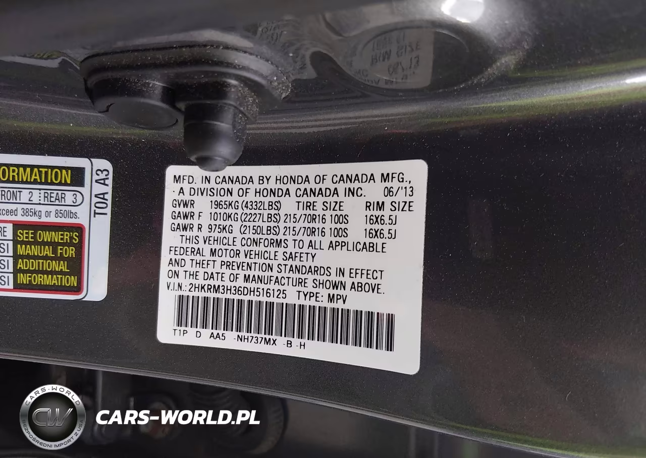 2013 Honda Cr-V Lx VIN:2HKRM3H36DH516125 - 9