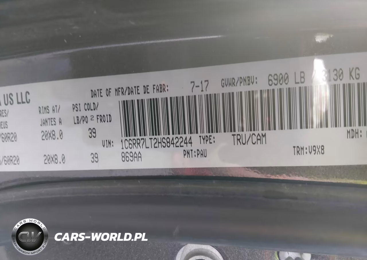 2017 Ram 1500 Slt VIN:1C6RR7LT2HS842244 - 9