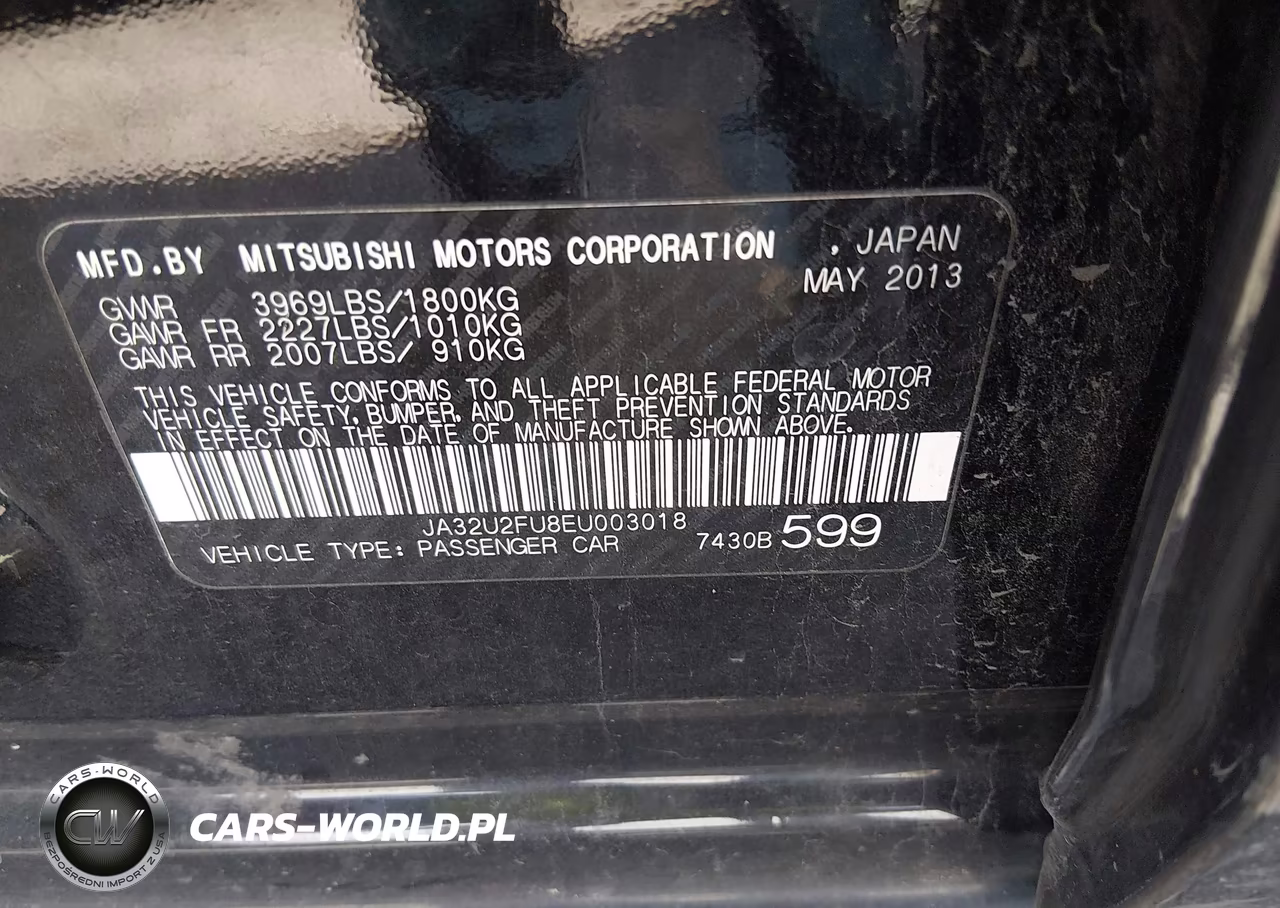 MITSUBISHI LANCER ES- VIN:JA32U2FU8EU003018 - 9