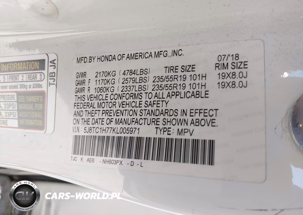 2019 Acura Rdx Advance Package VIN:5J8TC1H77KL005971 - 9