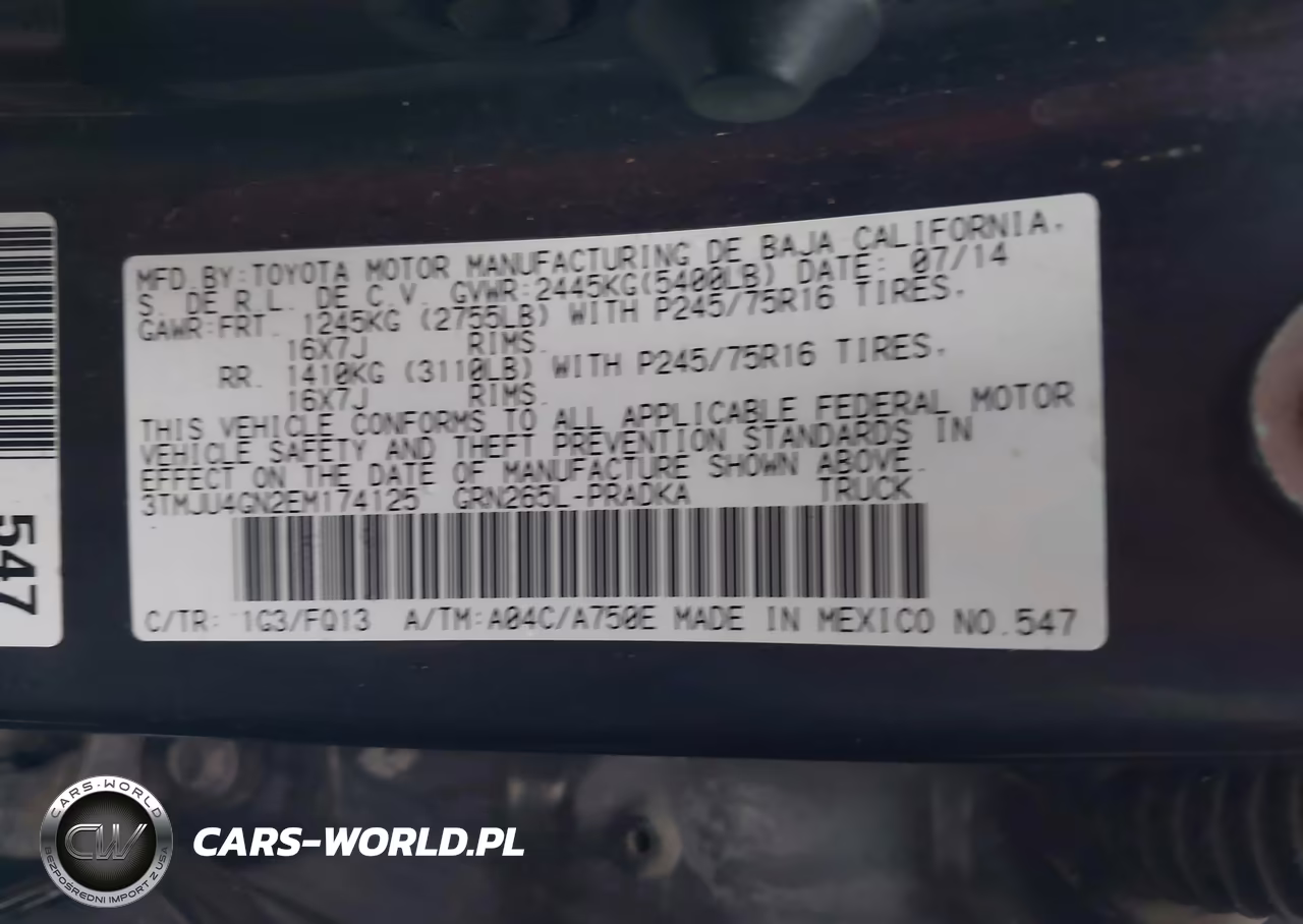 2014 Toyota Tacoma Prerunner V6 VIN:3TMJU4GN2EM174125 - 9
