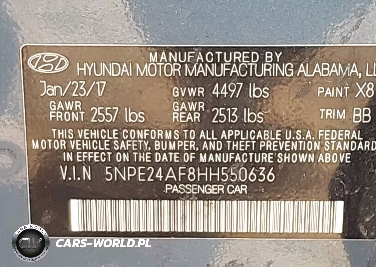 2017 Hyundai Sonata VIN:5NPE24AF8HH550636 - 9
