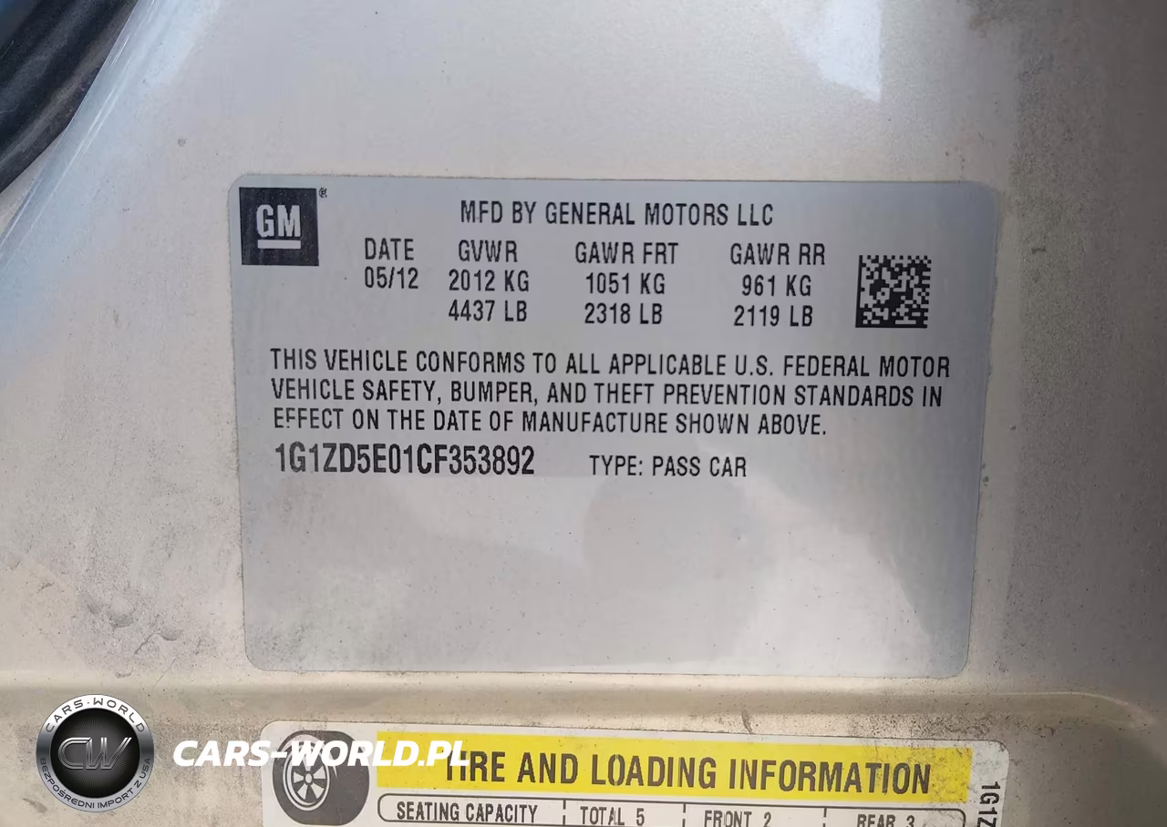 2012 Chevrolet Malibu 2Lt VIN:1G1ZD5E01CF353892 - 9