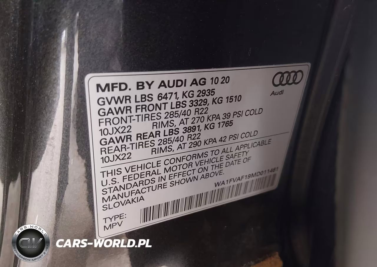 2021 Audi Q8 Prestige 55 Tfsi Quattro Tiptronic VIN:WA1FVAF19MD011461 - 9