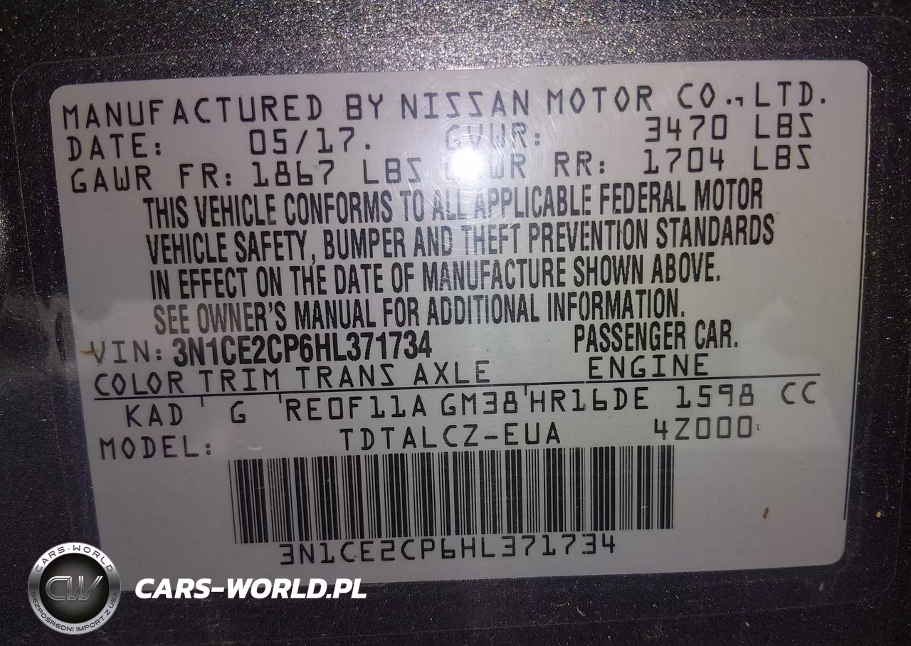 2017 Nissan Versa Note S Plus VIN:3N1CE2CP6HL371734 - 9