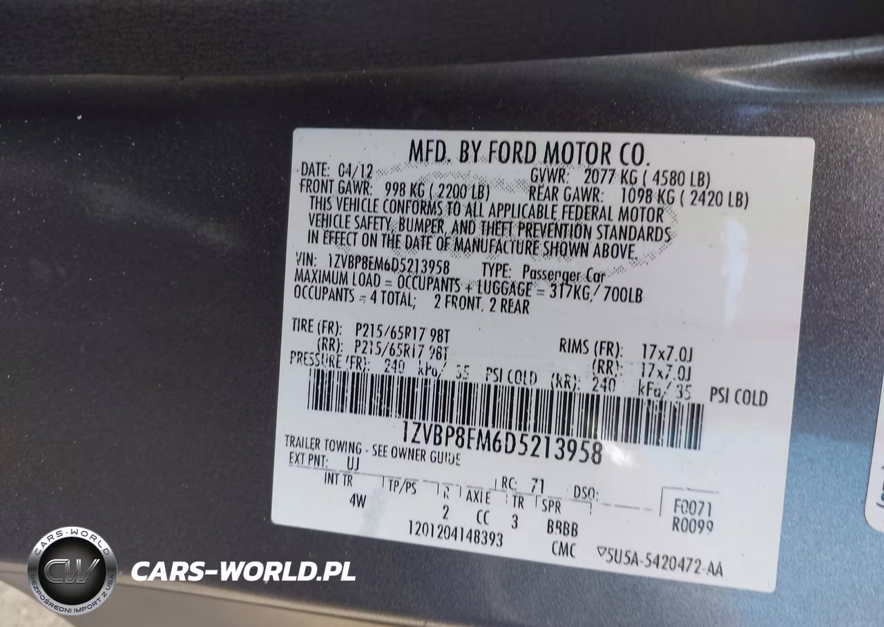 2013 Ford Mustang V6 Premium VIN:1ZVBP8EM6D5213958 - 9