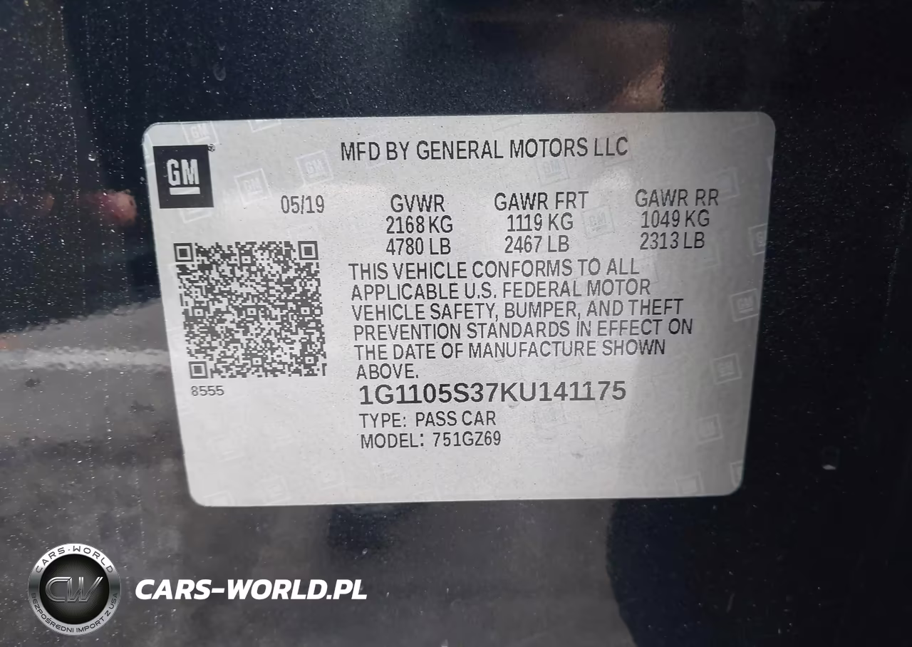 2019 Chevrolet Impala Premier VIN:1G1105S37KU141175 - 9