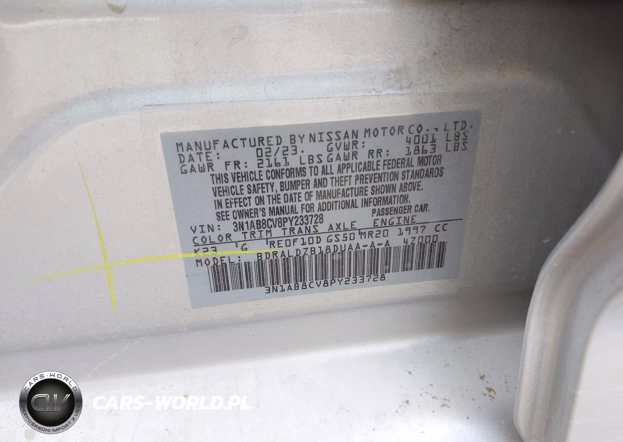 2023 Nissan Sentra Sv Xtronic Cvt VIN:3N1AB8CV8PY233728 - 9
