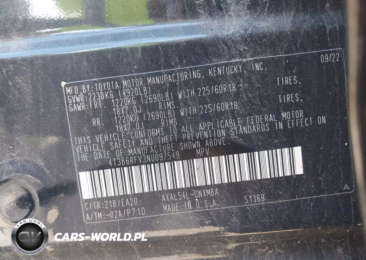 2022 Toyota Rav4 Hybrid Xle Premium VIN:4T3B6RFV3NU097549 - 9
