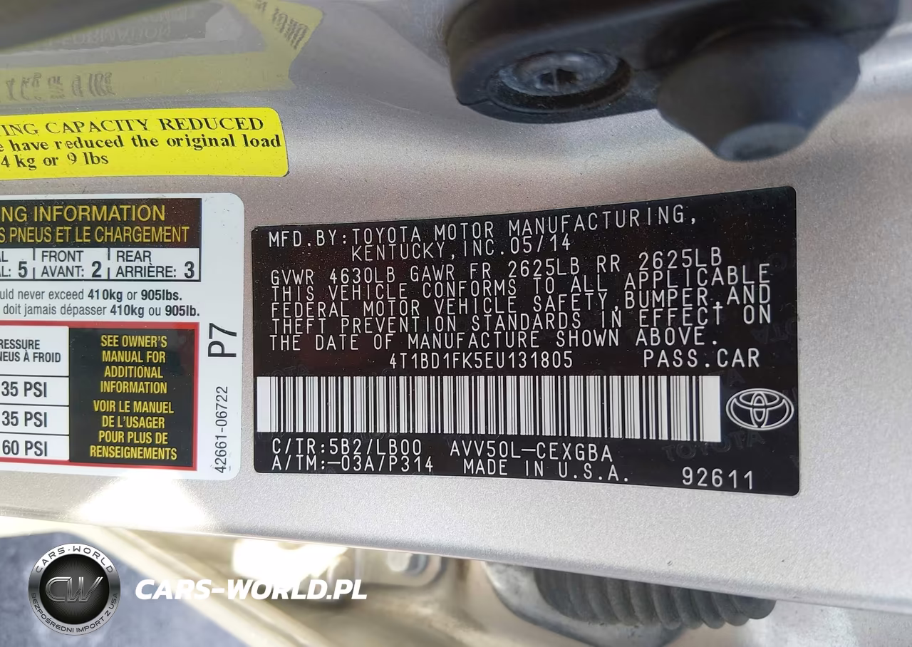 2014 Toyota Camry Hybrid Xle VIN:4T1BD1FK5EU131805 - 9