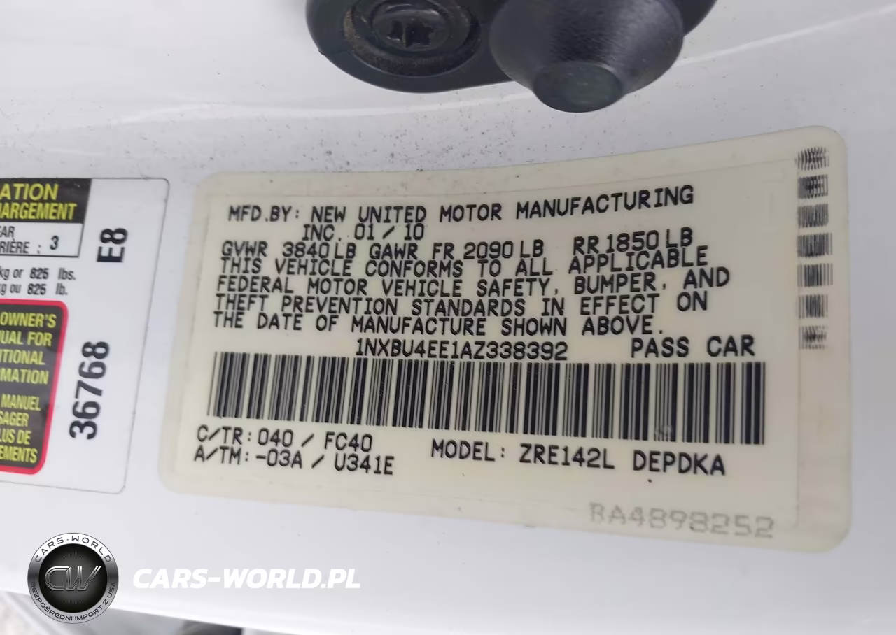 2010 Toyota Corolla Le VIN:1NXBU4EE1AZ338392 - 9