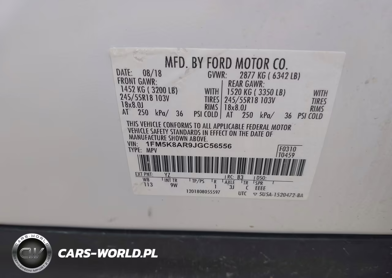 2018 Ford Police Interceptor Utility VIN:1FM5K8AR9JGC56556 - 9