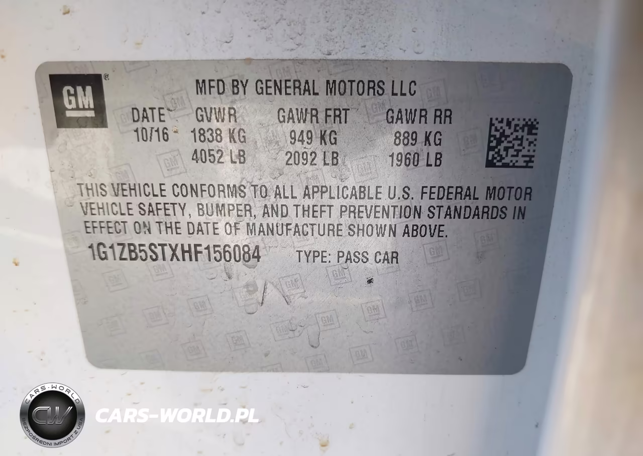 2017 Chevrolet Malibu Ls VIN:1G1ZB5STXHF156084 - 9