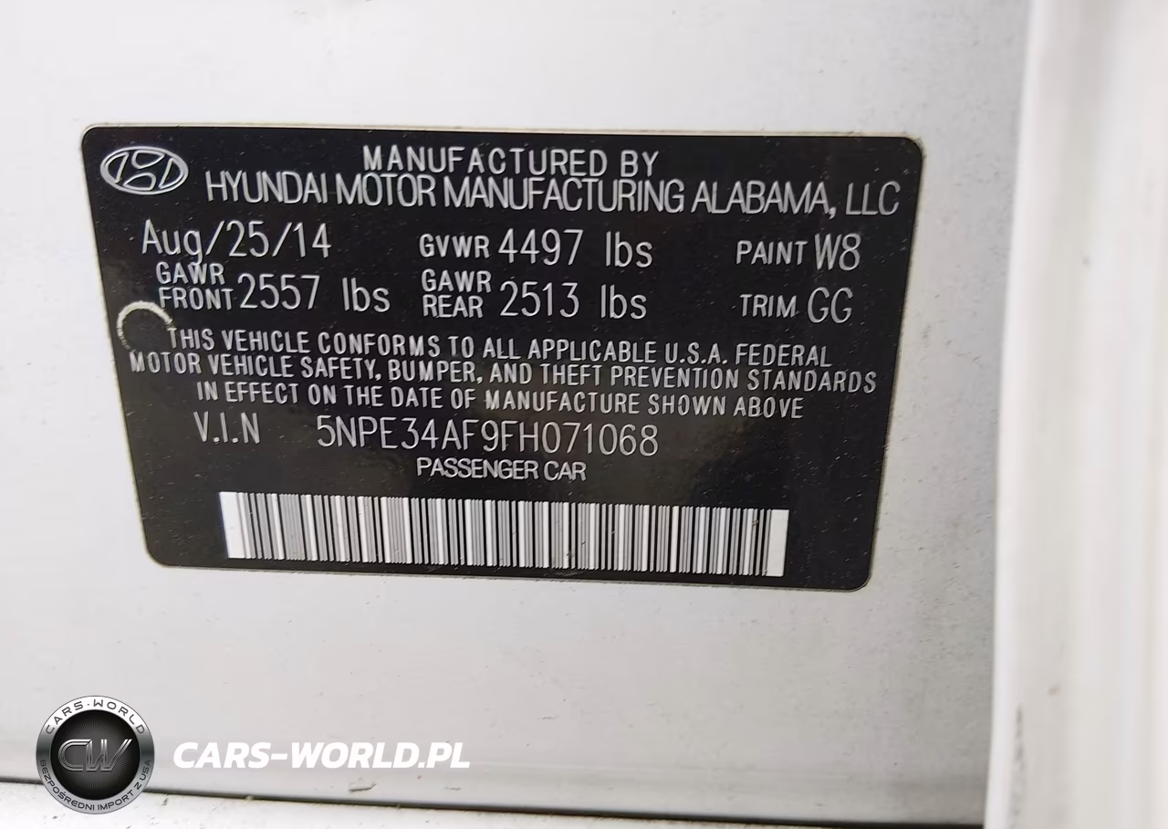 2015 Hyundai Sonata Sport VIN:5NPE34AF9FH071068 - 9