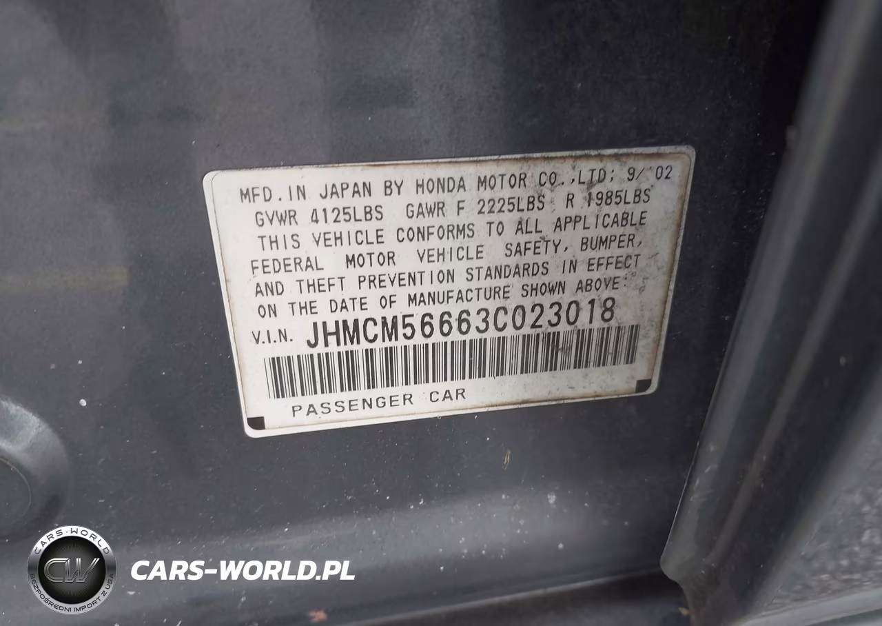 2003 Honda Accord 2.4 Ex VIN:JHMCM56663C023018 - 9