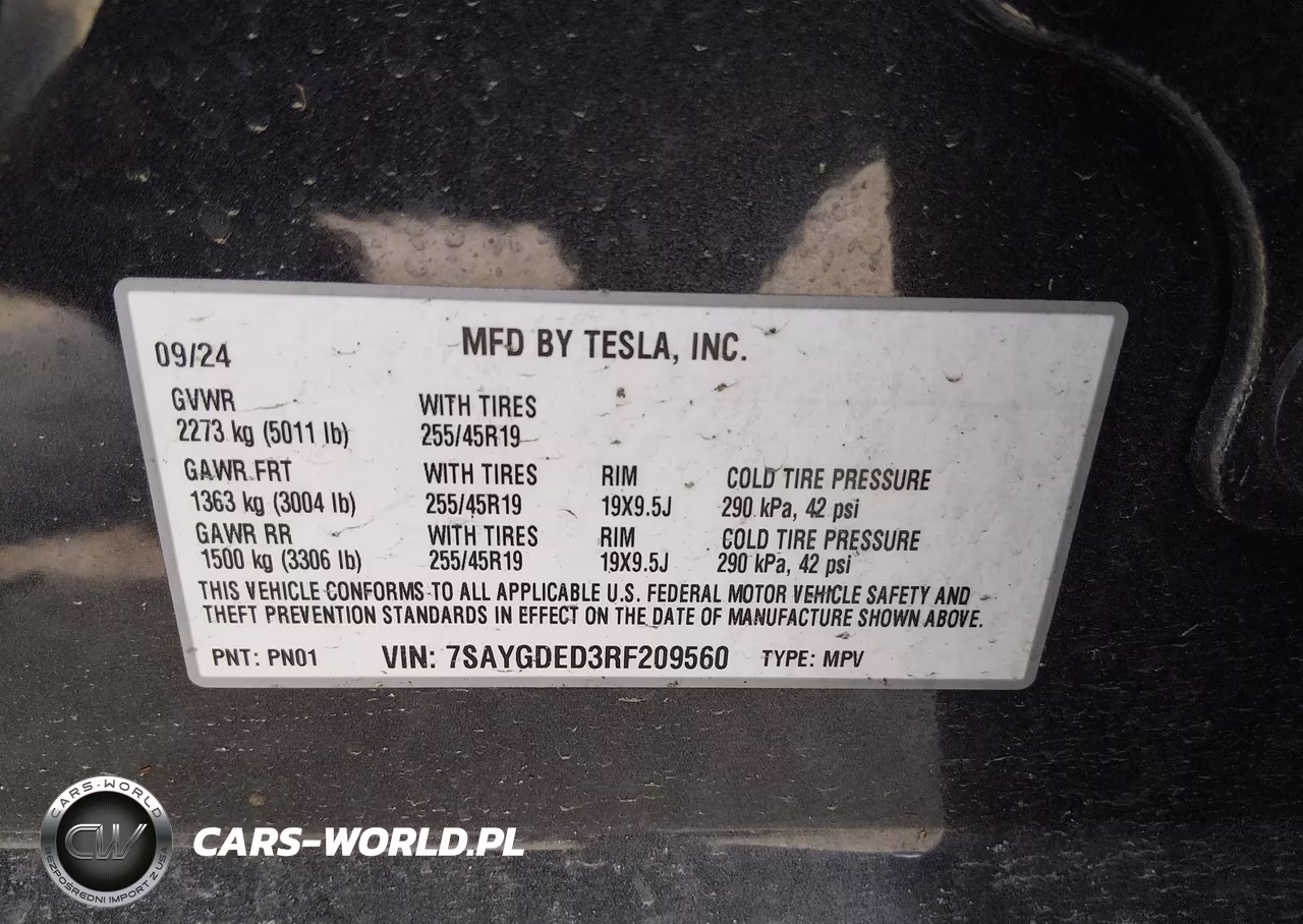 2024 Tesla Model Y Long Range Single Motor Rear-Wheel Drive-Rwd VIN:7SAYGDED3RF209560 - 9