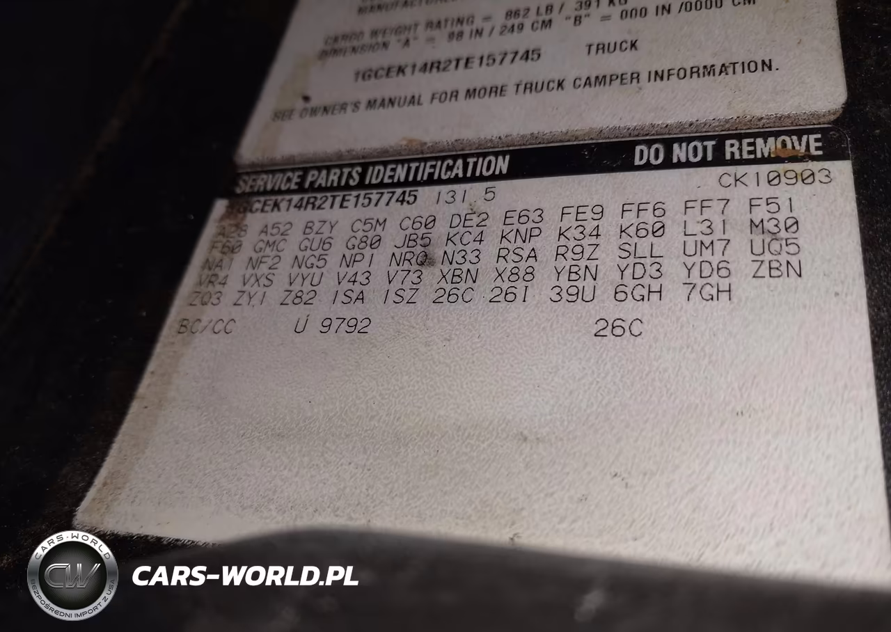 1996 Chevrolet Gmt-400 K1500 VIN:1GCEK14R2TE157745 - 9