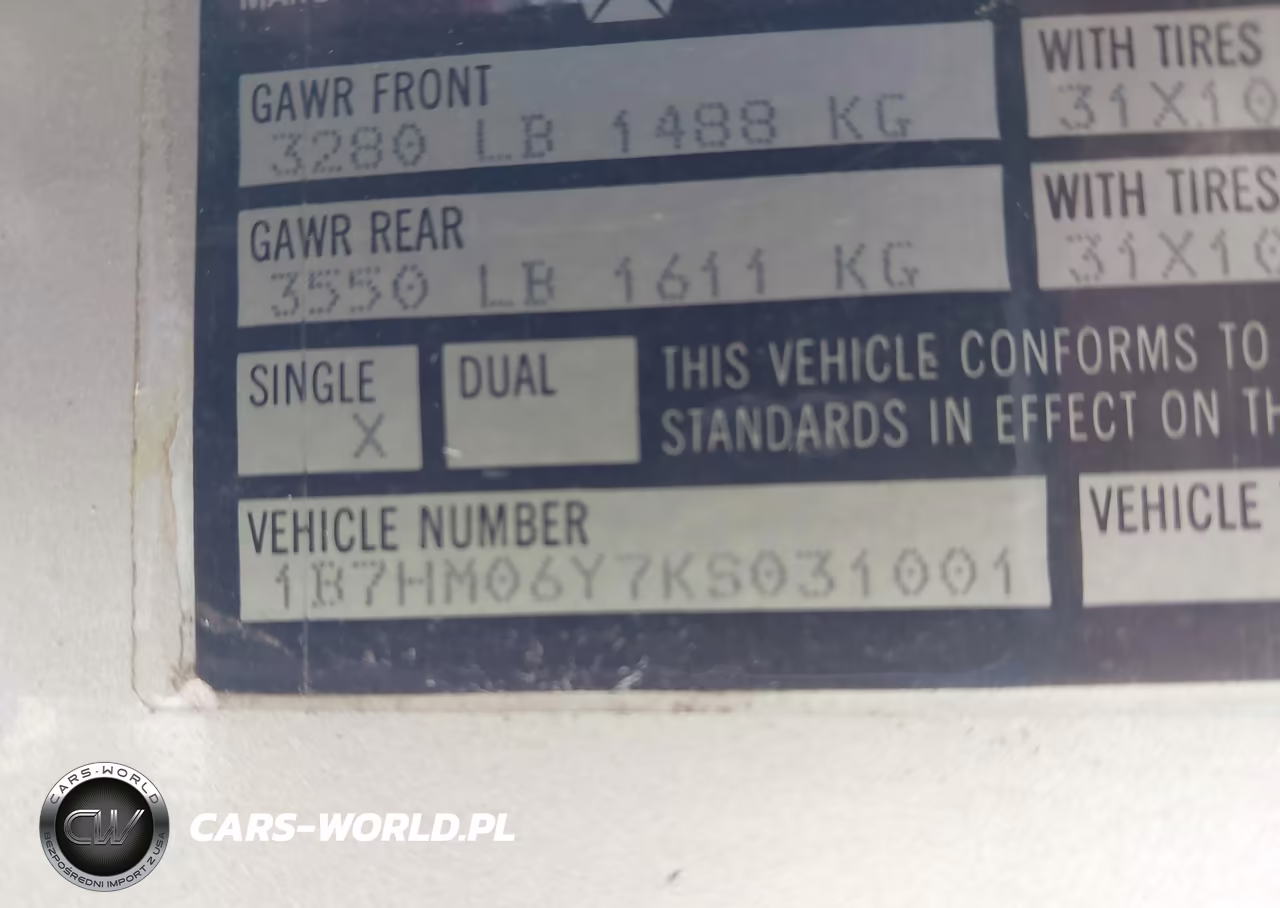 1989 Dodge W-Series W100 VIN:1B7HM06Y7KS031001 - 9