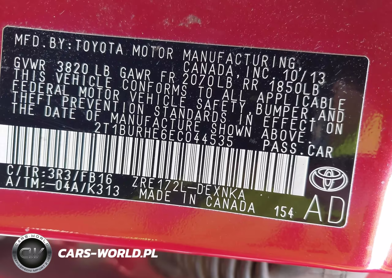 2014 Toyota Corolla Le VIN:2T1BURHE6EC044535 - 9