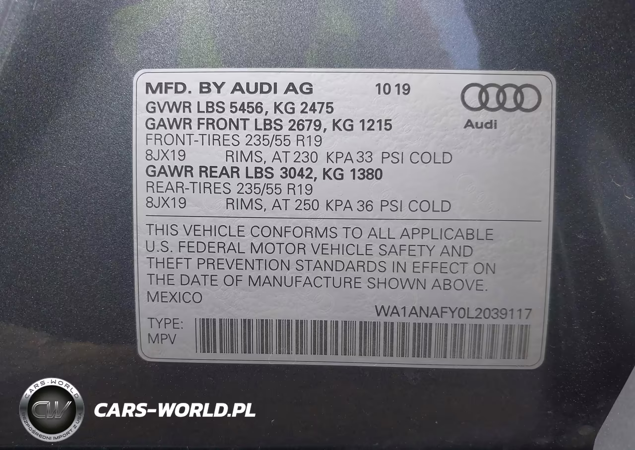 2020 Audi Q5 Premium 45 Tfsi Quattro S Tronic VIN:WA1ANAFY0L2039117 - 9