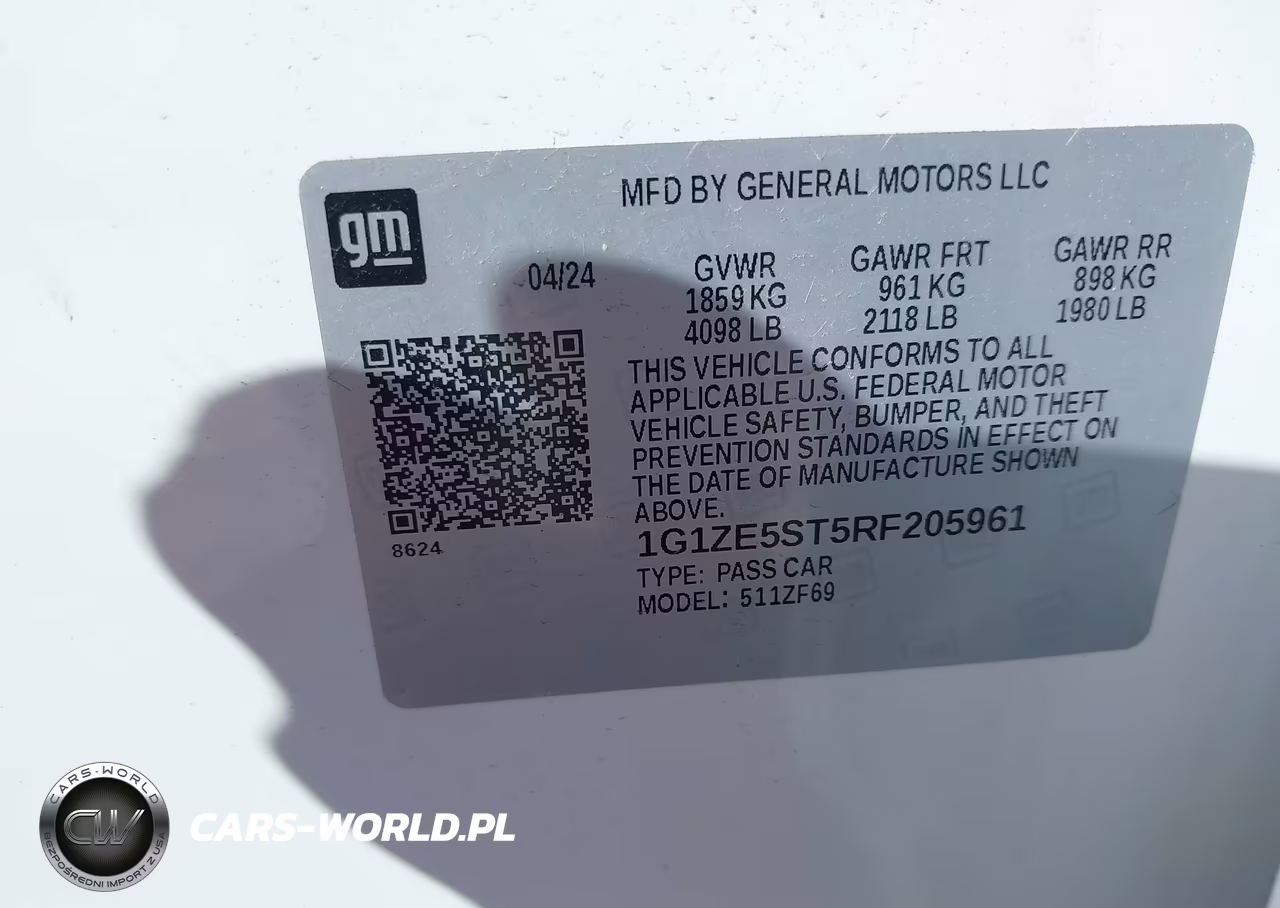 2024 Chevrolet Malibu Fwd 2Lt VIN:1G1ZE5ST5RF205961 - 9