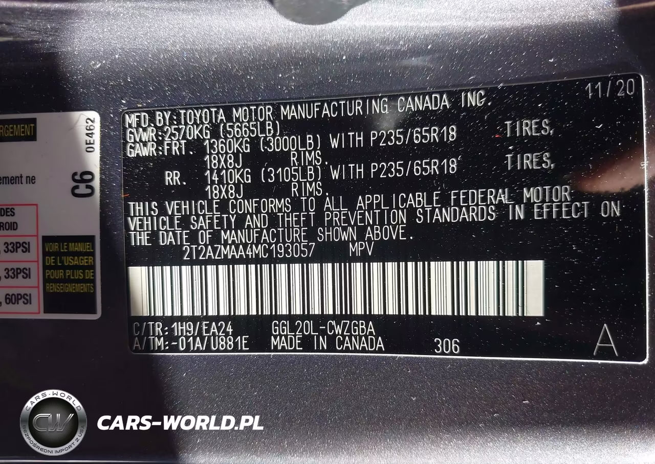 2021 Lexus Rx 350 Base-350 F Sport VIN:2T2AZMAA4MC193057 - 9
